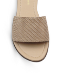 Sandalias Beige Planas Mujer Casual Comodo Verano Tejido 530557