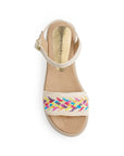 Sandalia Beige Mujer Casual Moda Tejido Multicolor Moda 4500098