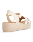 Sandalia Beige Mujer Casual Moda Tejido Multicolor Moda 4500098