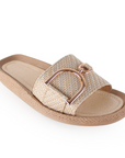 Sandalia Beige Piso Mujer Casual Pedreria Moda Comoda 3201343