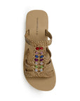 Sandalia Cafe Mujer Casual Tiras Trenzadas Moda Plataforma Comoda 3201437