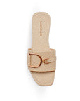 Sandalias Beige Casual Herraje Piso Moda Mujer 4550067