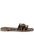 Sandalia Cafe Negro Piso Dama Casual Verano Herraje Moderno Mujer 4550080