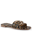 Sandalia Cafe Negro Piso Dama Casual Verano Herraje Moderno Mujer 4550080