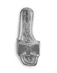Sandalia Plata Dama Piso Moño Casual Elegante Moda Verano Mujer 4930075