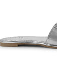 Sandalia Plata Dama Piso Moño Casual Elegante Moda Verano Mujer 4930075