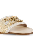 Sandalia Beige Mujer Piso Casual Herraje Moda Dama 1710624