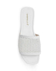 Sandalia Blanco Malla Mujer Moda Casual Pedreria 1710626
