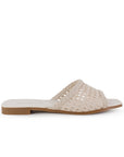 Sandalia Beige Piso Casual Dama Tejida Moda Verano 1710627