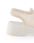 Sandalia Beige Tejida Casual de Mujer Ligera Para Todos los Looks 3402742