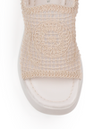 Sandalia Beige Tejida Casual de Mujer Ligera Para Todos los Looks 3402742