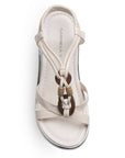 Sandalias Beige con Plataforma Alta Estilo Casual Sofisticado Moda 3402765