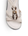 Sandalias Beige con Plataforma Alta Estilo Casual Sofisticado Moda 3402765