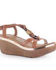 Sandalias Cafe con Plataforma Alta Estilo Casual Sofisticado Moda 3402766