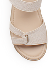 Sandalia Beige Baja Dama Ajuste Velcro Casual Moda Comoda Verano 3402831