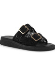 Sandalias Negro Mujer Diseño Perforado Casual Plataforma Baja Moda 3402935