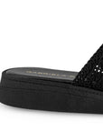 Sandalias Negro Mujer Diseño Perforado Casual Plataforma Baja Moda 3402935