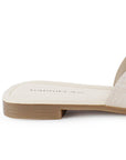 Sandalia Beige Dama Punta Cuadrada Hebilla Moda Casual 3402941