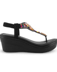 Sandalia Negro Mujer Plataforma Moda Resorte Primavera Pedreria 3402949