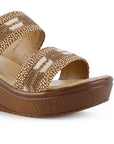Sandalia Cafe Mujer Pedreria Brillante Plataforma Moda Formal 3402951