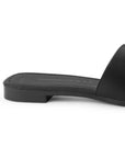 Sandalia Negro Plana Dama Tira Ancha Hebilla Moda Casual Verano 3402999