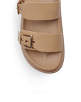 Sandalias Cafe Doble Hebilla Confort Moda Casual Mujer 4870023