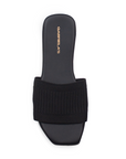 Sandalia Negro Mujer Comoda Casual Piso Punta Cuadrada Moda 1220345