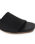 Sandalia Negro Mujer Comoda Casual Piso Punta Cuadrada Moda 1220345