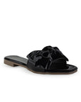 Sandalia Negro Nudo Tira Ancha Moda Mujer Casual Verano Elegante 1220359