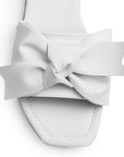 Sandalia Blanco Nudo Tira Ancha Moda Mujer Casual Verano Elegante 1220363