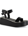 Plataforma Negro Corrida Sandalia Mujer Pedreria Dama Casual 4770073