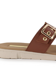 Sandalia Cafe Doble Tira Mujer Casual Plana Confort Moda Verano 3270326