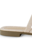 Sandalia Beige Piso Mujer Casual Tiras Cruzadas Moda 2870218