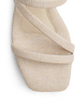 Sandalia Beige Piso Mujer Casual Tiras Cruzadas Moda 2870218