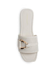 Sandalia Beige Mujer Moda Slide Hebilla Decorativa Estilo Casual 4170008