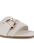Sandalia Beige Mujer Moda Slide Hebilla Decorativa Estilo Casual 4170008
