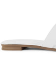 Sandalia Blanco Dama Punta Cuadrada Herraje Plana Elegante Comoda 4170006