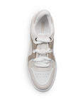 Tenis Blanco Beige Mujer Urbano Casual Cordones Moda Comodo Suela Gruesa 4370174