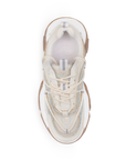 Tenis Beige Casual Plataforma Alta Chunky Pedreria Moda Comodo Agujetas 3201309