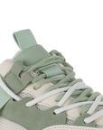 Tenis Verde Dama Plataforma Chunky Cordones Comodo Urbano Moda 3201310