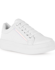 Tenis Blanco Casual Moda Urbano Dama Comodo Basico 4820016