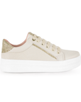 Tenis Beige Casual Moda Urbano Dama Comodo Basico 4820020