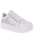 Tenis Plata Dama Comodos Plataforma Alta Agujeta Moda Casual 4820036