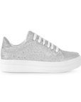 Tenis Plata Brillos Dama Urbano Plataforma Moda Agujeta Sneakers Mujer 4820043