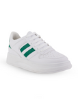Tenis Blanco Verde Dama Casual Modernos Ajuste Agujeta Sneakers Mujer 4820044