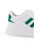 Tenis Blanco Verde Dama Casual Modernos Ajuste Agujeta Sneakers Mujer 4820044