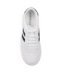 Tenis Blanco Negro Dama Casual Modernos Ajuste Agujeta Sneakers Mujer 4820045
