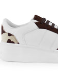Tenis Blanco Cafe Mujer Casual Moda Manchas Sneakers Plataforma 4820048