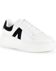 Tenis Blanco Negro Dama Plataforma Alta Sneakers Urbano Casual Moda Comodo 4490082
