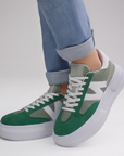Tenis Verde Dama Casual Urbano Moda Sneakers Comodo Mujer 4490085